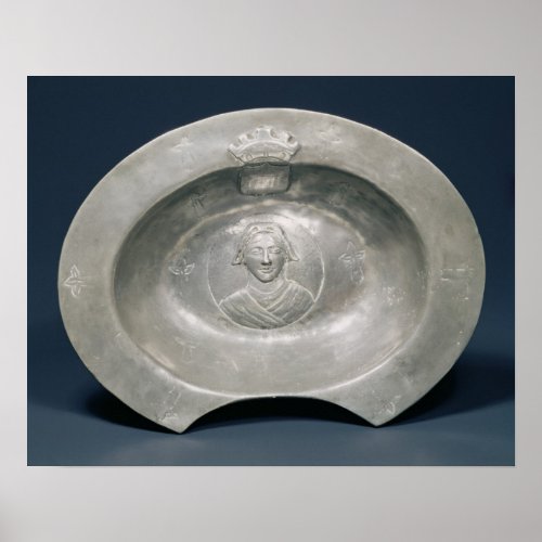 Bleeding bowl French 15th century pewter Poster