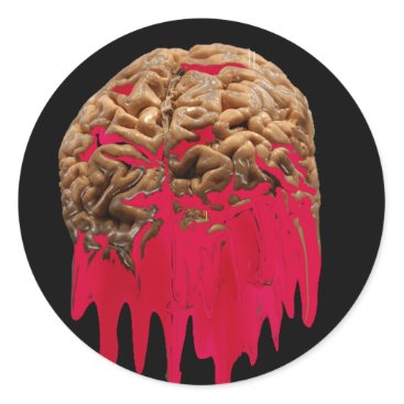 Bleeding Brain-sticker Classic Round Sticker