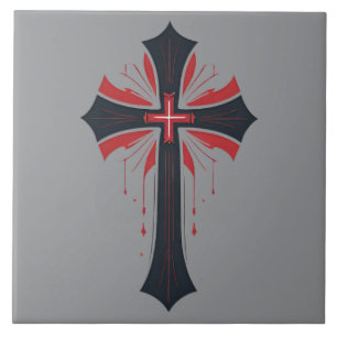 Bleeding Cross  Ceramic Tile