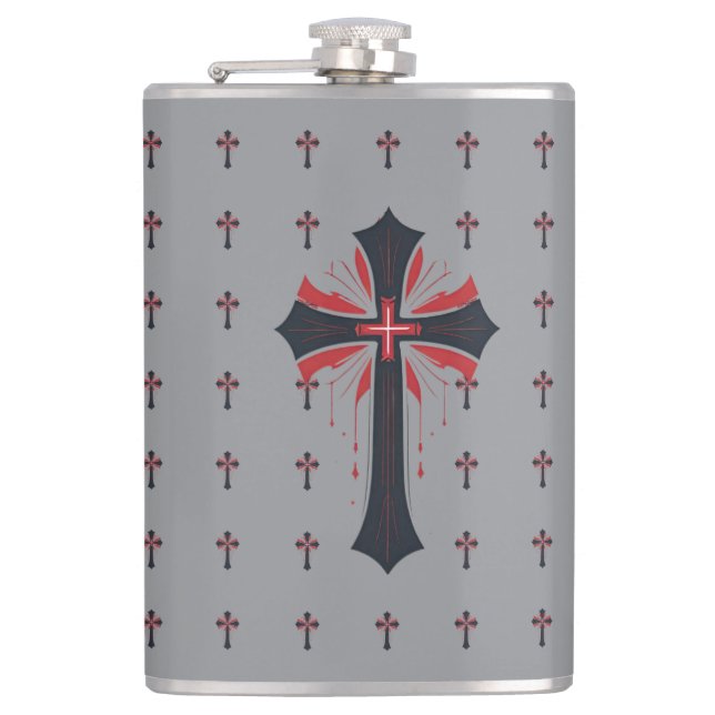 Bleeding Cross  Flask (Front)