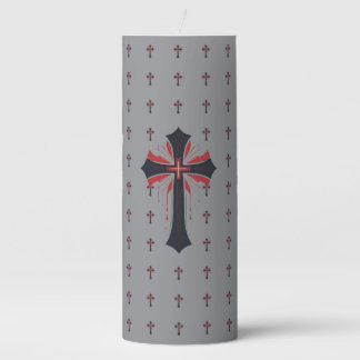 Bleeding Cross Pillar Candle