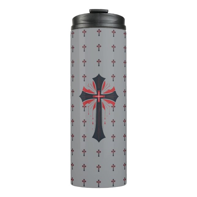 Bleeding Cross  Thermal Tumbler (Front)
