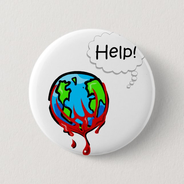 Bleeding Earth 2 Pinback Button (Front)