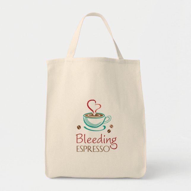 Bleeding Espresso Organic Grocery Tote (Front)