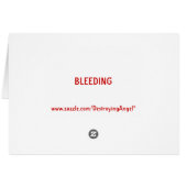 Bleeding Greeting Card (Back Horizontal)