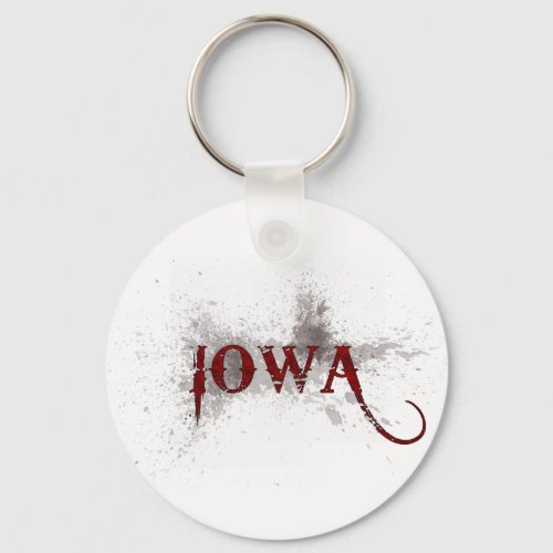 Bleeding Grunge Iowa Keychain