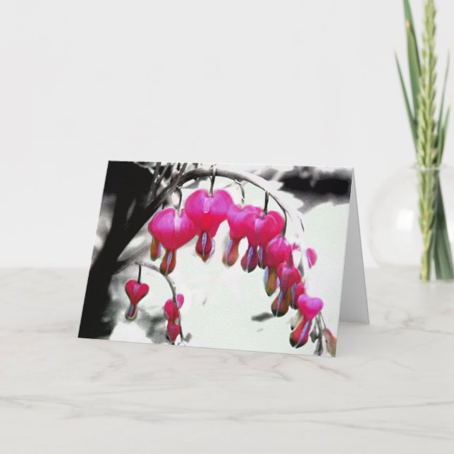 Bleeding Heart Birthday Card (Front)