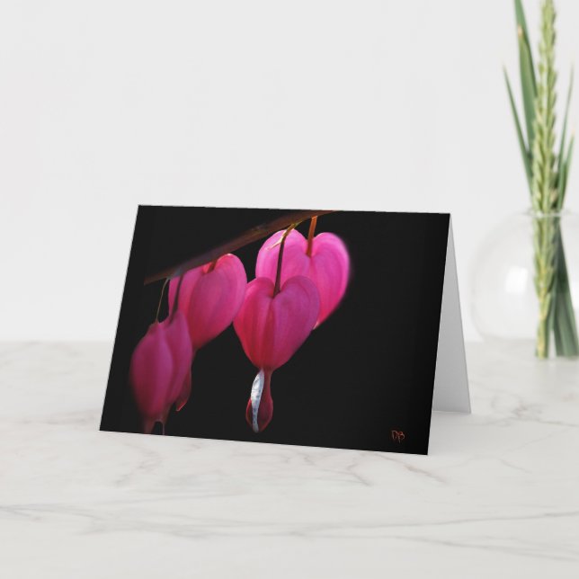 Bleeding Heart Blank Greeting Cards (Front)