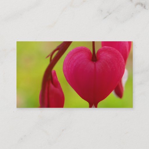 Customizable Bleeding Heart Business Cards (Landscape)