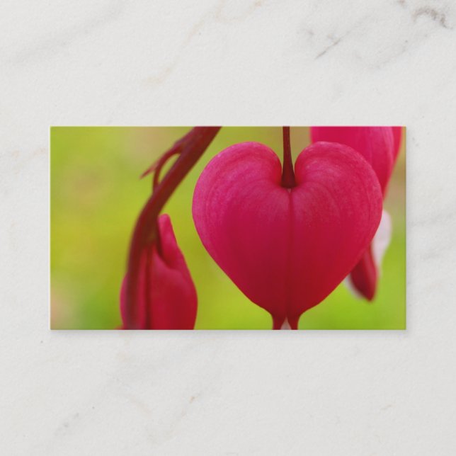 Bleeding Heart Business Cards (Landscape) (Front)