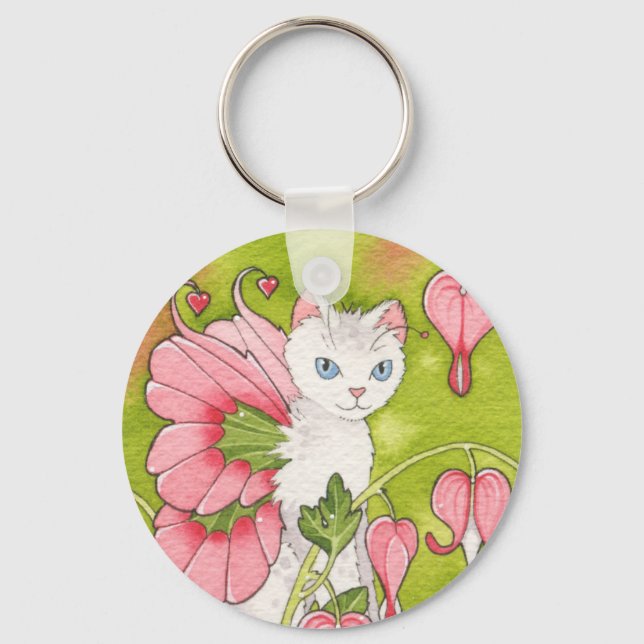 Bleeding heart catterfly magnet keychain (Front)