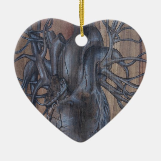 Bleeding Heart Ceramic Ornament