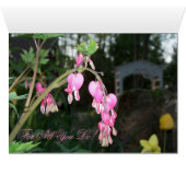 Bleeding Heart Flower Cards (Inside Horizontal (Bottom))