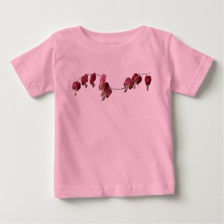 Bleeding Heart Flowers Floral T-Shirt