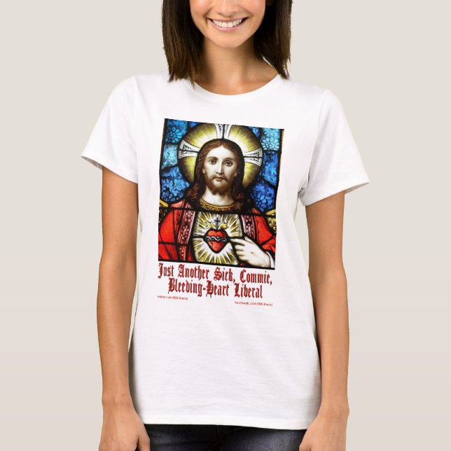 Bleeding Heart Liberal Jesus T-Shirt (Front)