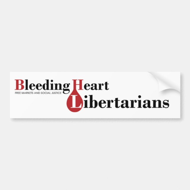 Bleeding Heart Libertarians Bumper Sticker (Front)