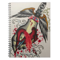 bleeding heart note pad notebook
