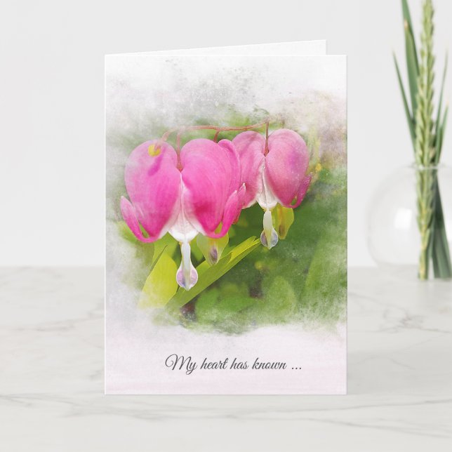 Bleeding Heart Sympathy Thank You Card (Front)