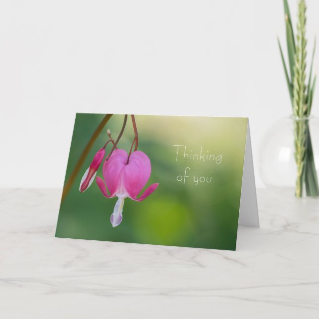 Bleeding Heart Thinking of You Card (Front)