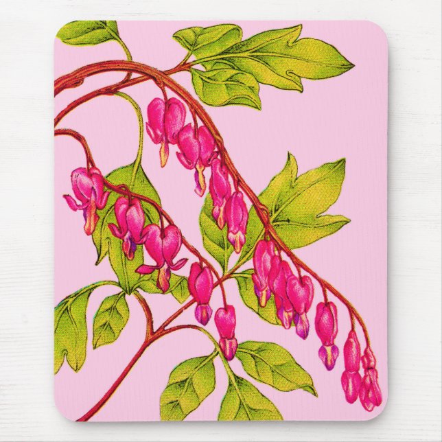 bleeding hearts flowers mouse pad (Front)