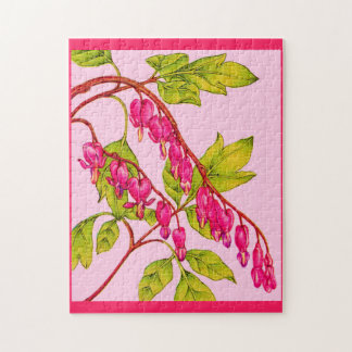 bleeding hearts flowers print jigsaw puzzle