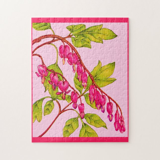 bleeding hearts flowers print jigsaw puzzle (Vertical)