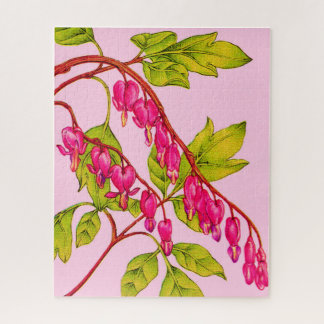 bleeding hearts flowers print jigsaw puzzle