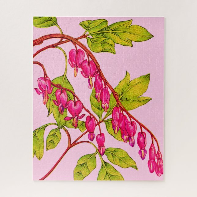 bleeding hearts flowers print jigsaw puzzle (Vertical)