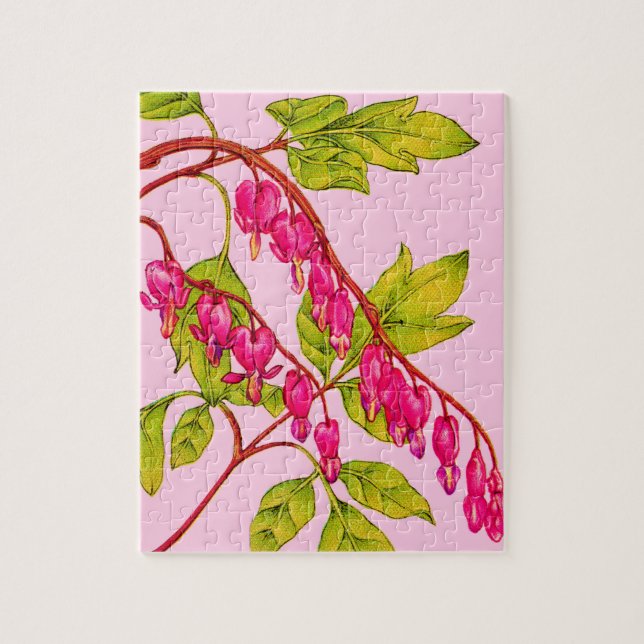 bleeding hearts flowers print jigsaw puzzle (Vertical)
