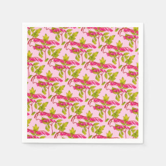 bleeding hearts flowers print napkins