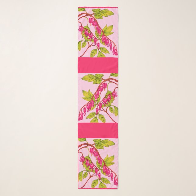 bleeding hearts flowers print scarf (Front)