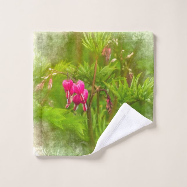 Bleeding Hearts in May Washcloth (Wash Cloth)