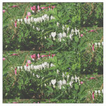 Bleeding Hearts Pink White Photograph Fabric