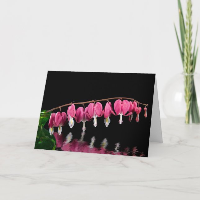 Bleeding Hearts Reflection Sympathy Card (Front)