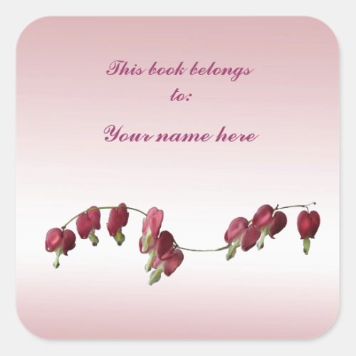 Bleeding Hearts Square Sticker