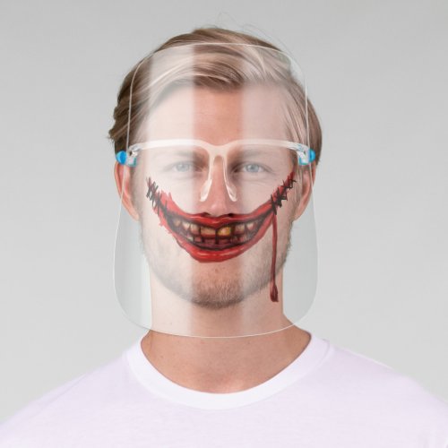 Bleeding Mouth Scary Funny Face Shield