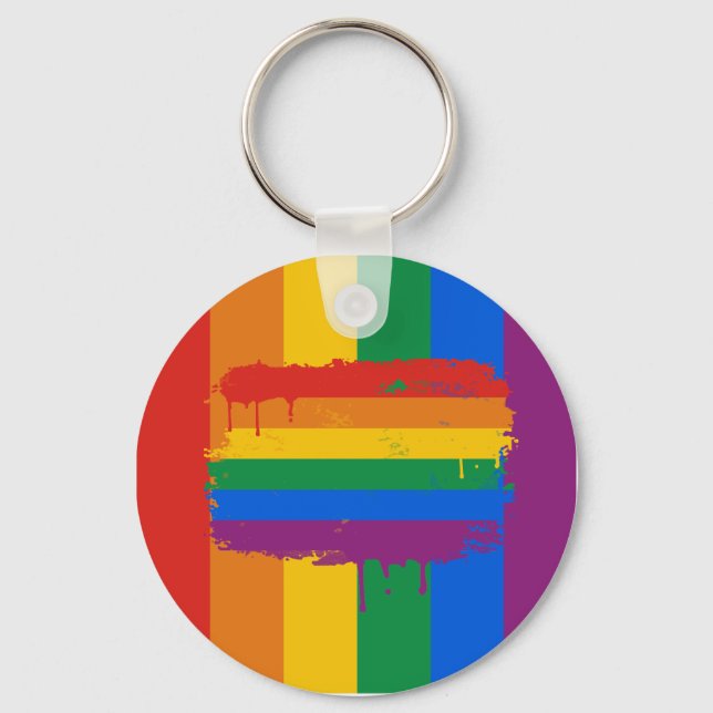 Bleeding Rainbow Keychain (Front)
