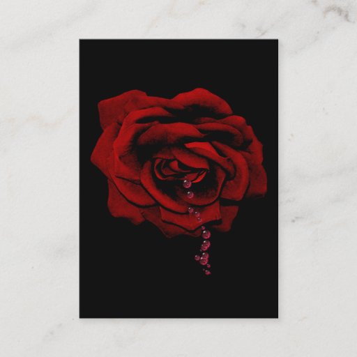 Customizable Bleeding Rose Business Card Templates