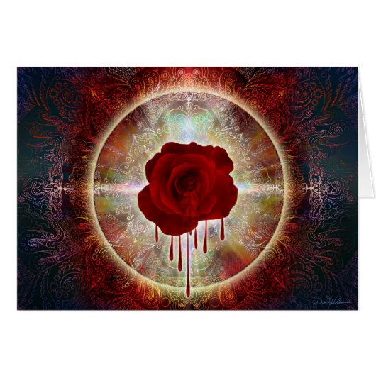 Bleeding Rose Cards (Front Horizontal)