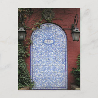 bleeker street door postcard