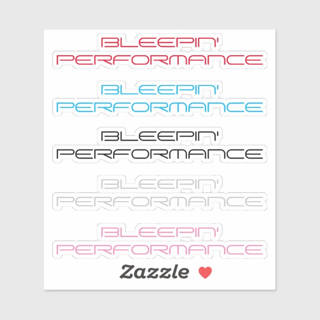 Bleepin Performance Sticker Pack (Sheet)