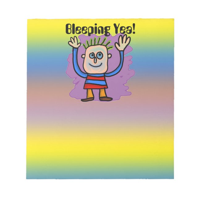 Bleeping Yea! Notepad (Front)