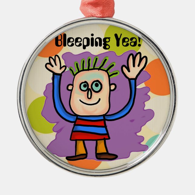 Bleeping Yea! Ornament (Front)
