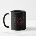 Blegh Breakdown, Skeleton Heart Hands, Emo Band, S Mug