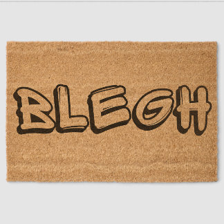 BLEGH Funny Heavy Metal Metalcore Rock Music Fiber Doormat