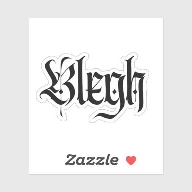 blegh, metal, heavy metal, punk, metal music sticker (Sheet)