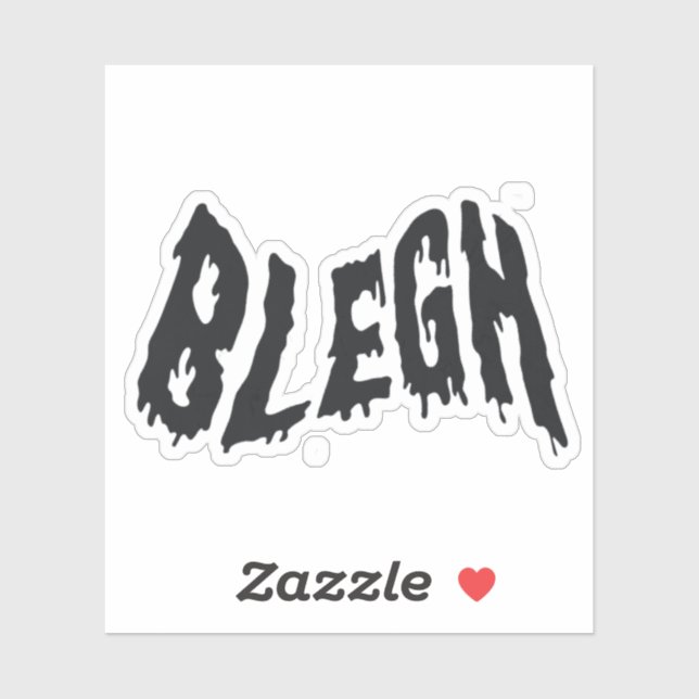 blegh, metal, heavy metal, punk, metal music sticker (Sheet)