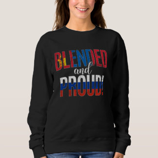 Blended And Proud Nationality Half Mongolian Half  Sweatshirt