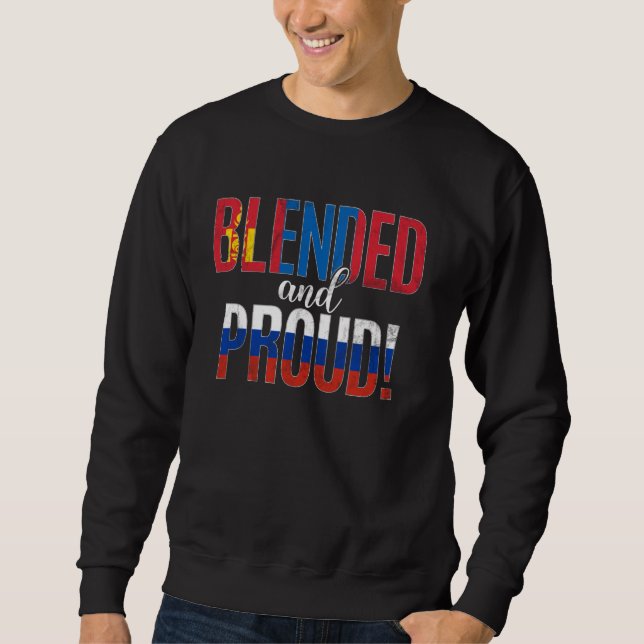 Blended And Proud Nationality Half Mongolian Half  Sweatshirt (Front)