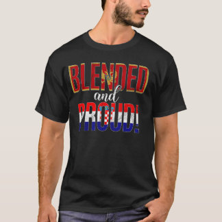 Blended And Proud Nationality Half Montenegrin Hal T-Shirt